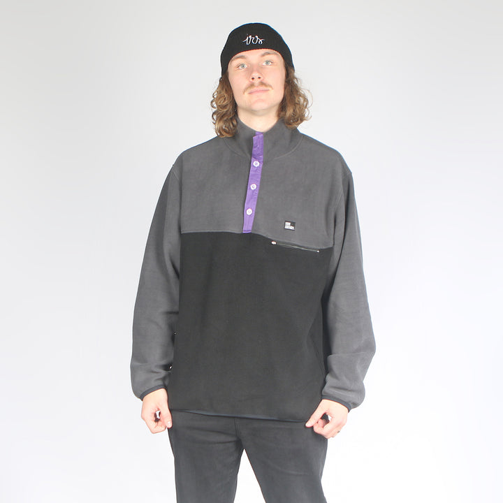 Buffalo Fleece Black/Grey/Purple