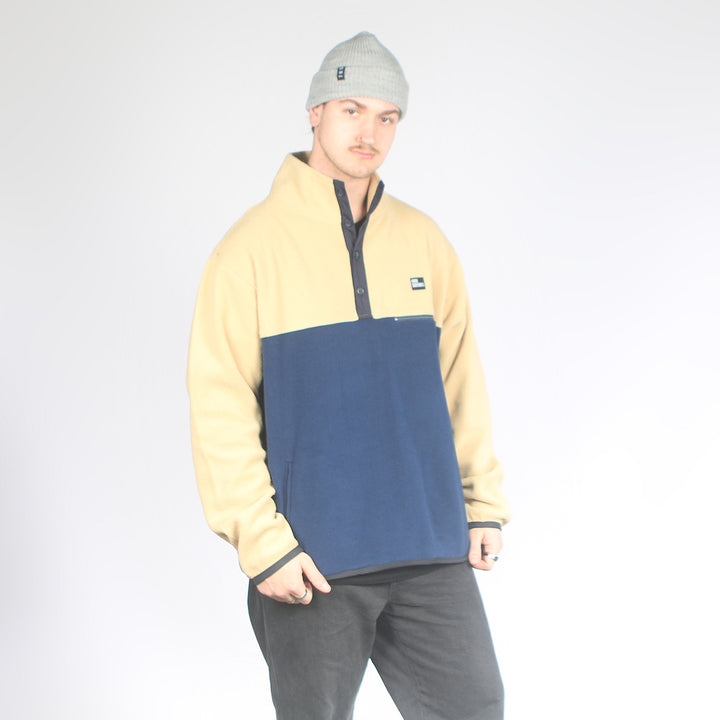 Buffalo Fleece Navy/Tan