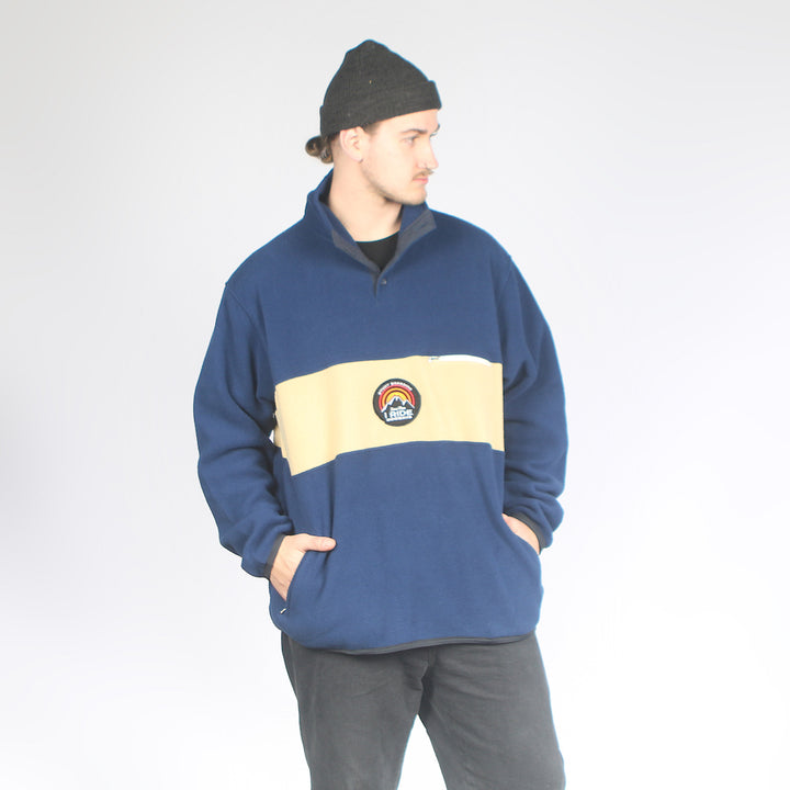 Centre Fleece Navy/Tan