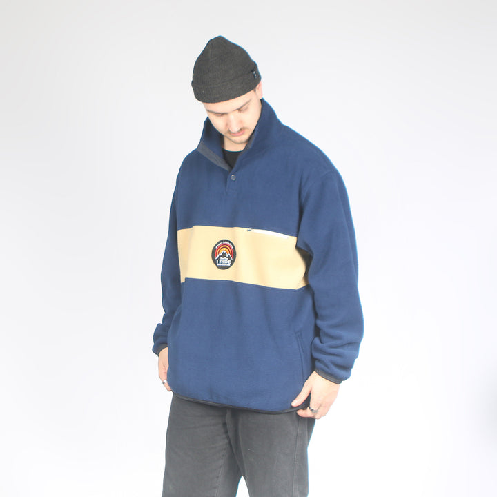 Centre Fleece Navy/Tan