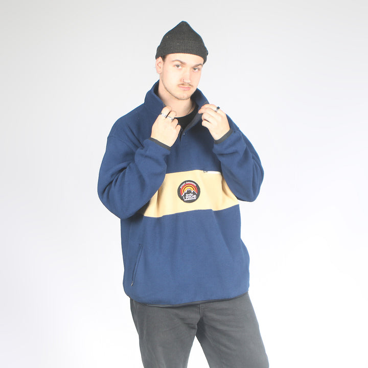 Centre Fleece Navy/Tan