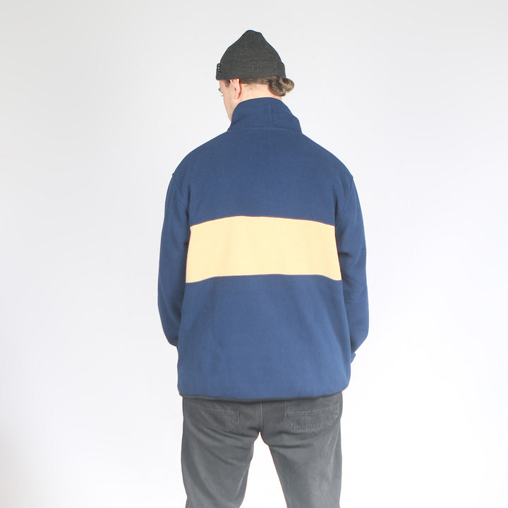 Centre Fleece Navy/Tan
