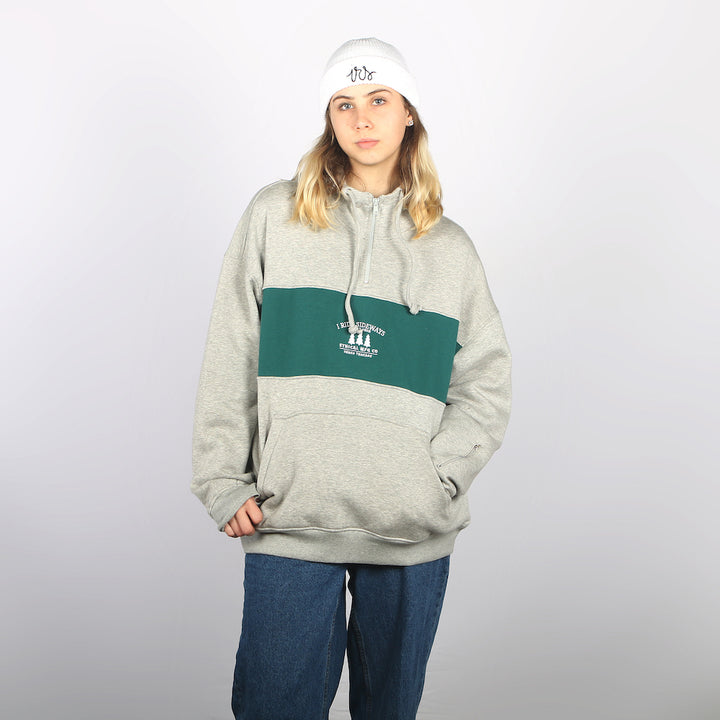 Swipe DWR Oversized Hoodie Grey Marle/Teal