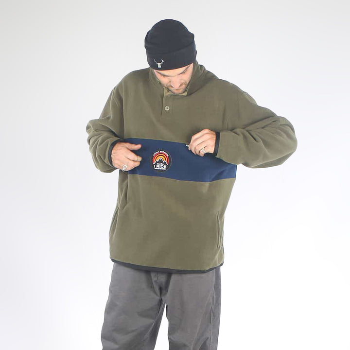 Centre Fleece Olive/Navy
