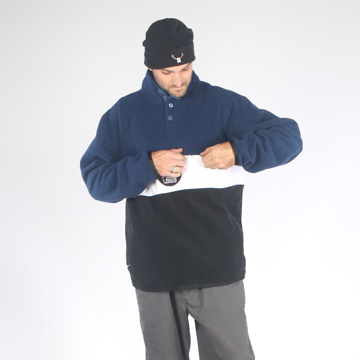 Centre Fleece Black/Navy/White