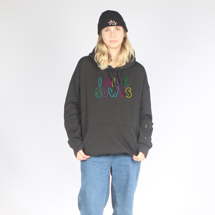 Bubbles DWR Oversized Hoodie Black-  Sample