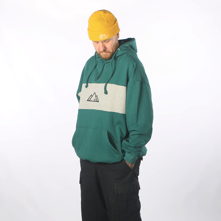 Myoko DWR Oversized Hoodie Teal/Grey Marle