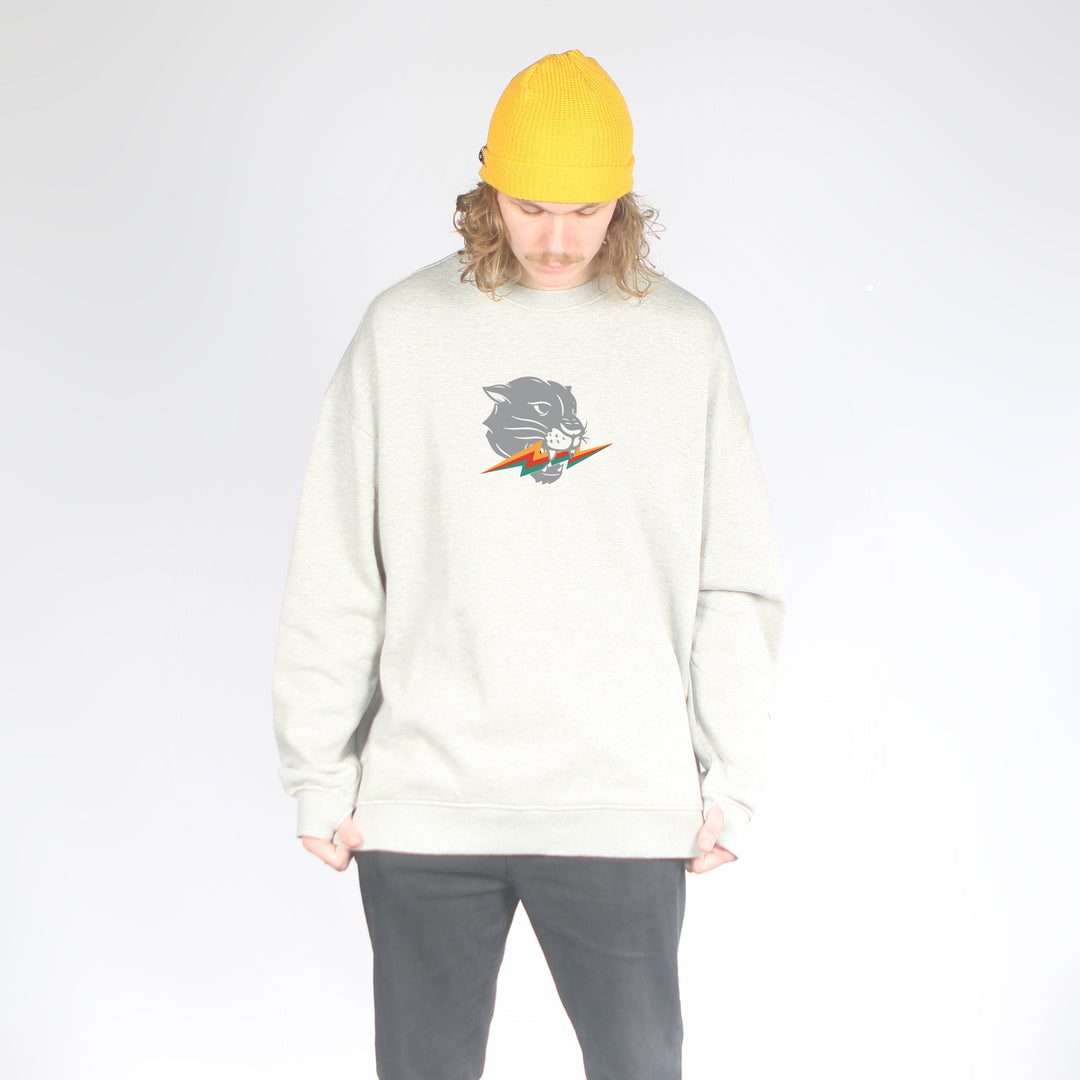 Meow DWR Oversized Crew Grey Marle - Sample